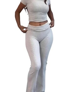 Two piece lounge set heather gray